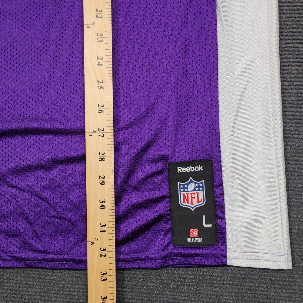 Reebok NFL Football Jersey Mens Large Purple Brett Favre #4 Minnesota Vikings - Picture 13 of 13